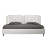 thumbnail of Letto contenitore imbottito 200x200  similpelle bianco Appia