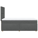 thumbnail of vidaXL Boxspringbett mit Matratze Dunkelgrau 90x190 cm Stoff