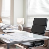 thumbnail of Sedia da Ufficio Morgan reclinabile Nero, Ecopelle, Sedia Executive con poggiatesta Imbottito, Altezza Regolabile, Design ergonomico