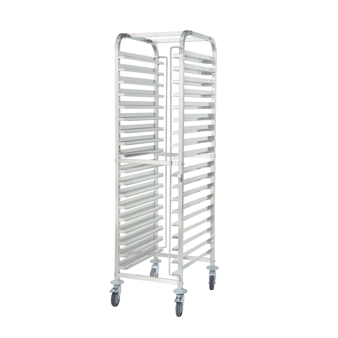 METRO Professional Chariot à étagères 2 en 1 GN 1/1 et plaque à pâtisserie GSC101821, acier inoxydable, 46.3 x 60.5 x 175 cm, argenté