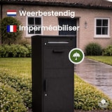 thumbnail of 4gardenz Pakketbrievenbus met apart Postvak - Anti-diefstal - Staande Pakketbox - Zwart