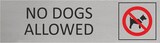 thumbnail of CombiCraft Aluminium Türschild No Dogs Allowed 165x45mm mit 3M-Tape zur Befestigung, einfache Kennzeichnung von Räumen und Bereichen