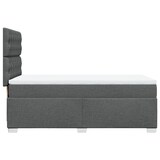 thumbnail of vidaXL Boxspringbett mit Matratze Dunkelgrau 80x200 cm Stoff