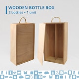 thumbnail of Espirito Rebelde Caixa de Madeira para Vinho 185x100x345 mm (2 Garrafas) - Estojo para Vinho, Caixa de Madeira, Caixa de Presente para Garrafa
