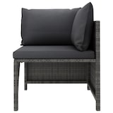 thumbnail of vidaXL 4-Sitzer-Gartensofa mit Kissen Grau Poly Rattan