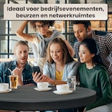 thumbnail of IvoQ Set van 2 Statafels Zwart – Inclusief 2 Zwarte Stretchhoezen – Ø80 cm x 110 cm – Opvouwbaar – Partytafels voor Feest, Tuin & Event