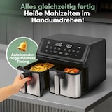 thumbnail of Friteuse à air chaud Air fryer double panier 9L Inox  PC-FR1296H-Inox usage non-intensif Proficook