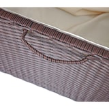 thumbnail of Cassetta per cuscini in rattan HWC-D88, cassapanca da giardino cassetta per cuscini ~ Premium marrone, 51x100x50cm 170l