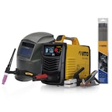 thumbnail of Professionele omvormer MMA TIG 150 Amp + 12 staven Ø 2,5 mm + LCD beschermkap + Draagtas VITO