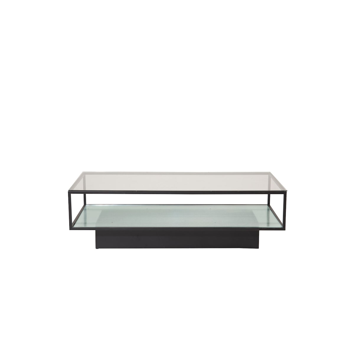 Maglehem Couchtisch mit Ablage 60x130 cm Glas.