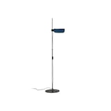 thumbnail of faro barcelona martinica stehleuchte im bürostil aus blauem metall, Durchmesser 30 cm, Höhe 150 cm, Länge 41 cm