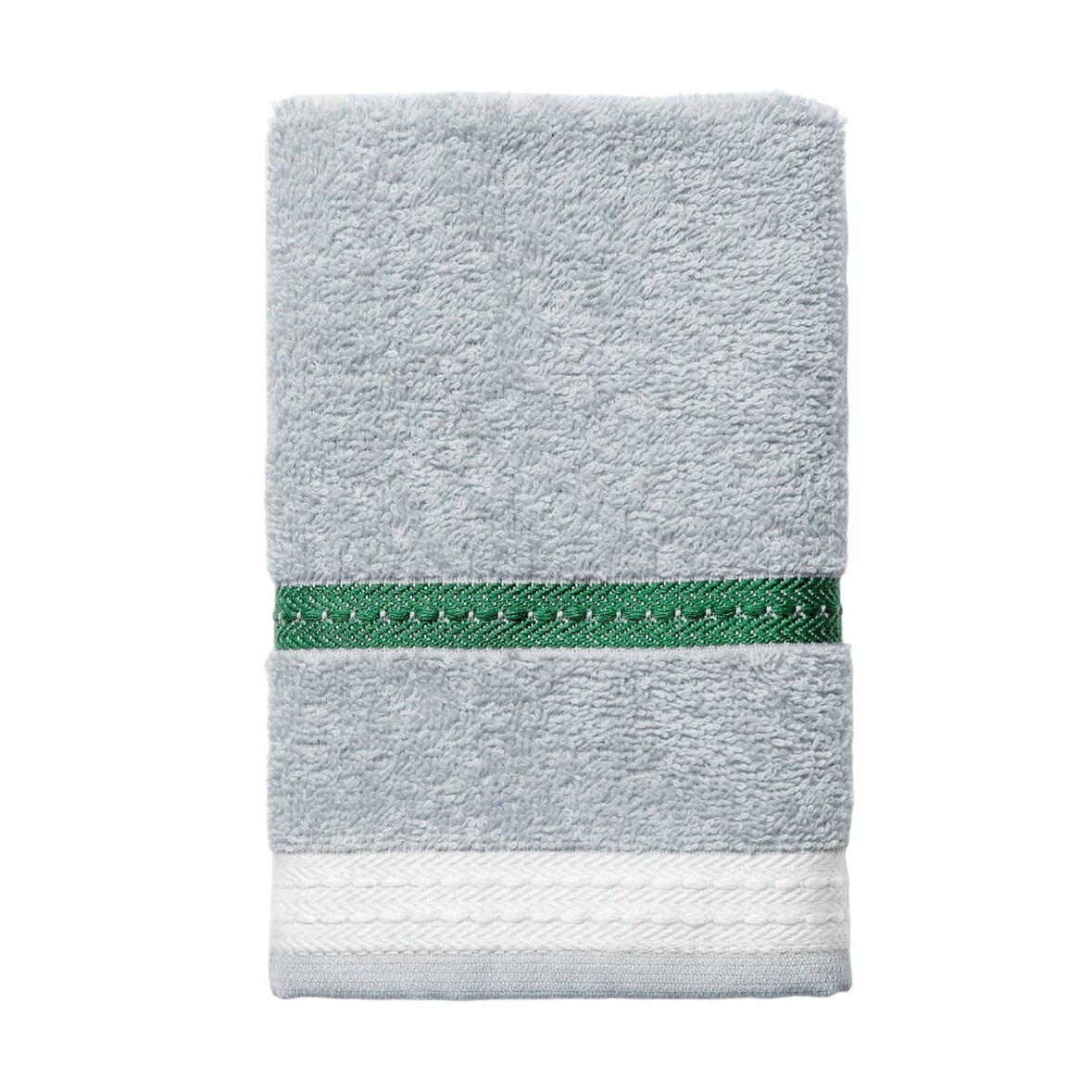 Benetton - Toalha de Lavabo 30x50cm 100% Algodão Cinza com Listras Neutral