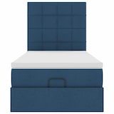 thumbnail of vidaXL Ottoman-Bett mit Matratze & LEDs Blau 100x200 cm Stoff