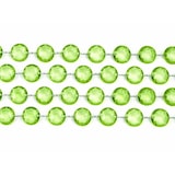 thumbnail of 1 Kristall Girlande 1m - Partygirlande Dekogirlande Partydeko Partyzubehör Tischdeko Hochzeitsdeko Geburtstagsdeko Kette zum Basteln Hellgrün