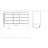 thumbnail of Commode 9 tiroirs Maddy beige -  Crème / Ivoire Rectangulaire Bois Amadeus 45.00x50.00 cm