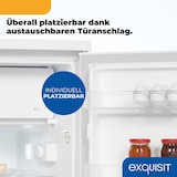 thumbnail of Exquisit Kühlschrank mit Gefrierfach, 120 Liter, 4-Sterne-Gefrierfach, Kühlschrank freistehend, KS516-4-H-010D weiss