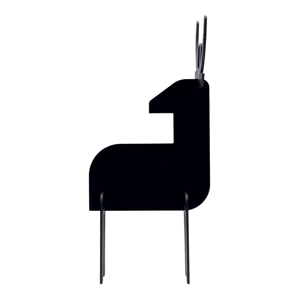 Securit® Tableau de Table 3D – Silhouette Cerf – Double Face – Avec 3 Marqueurs Craie