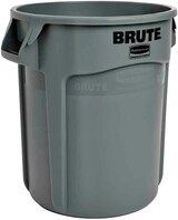 thumbnail of Rubbermaid Brute runde Mehrzwecktonne mit Belüftungskanälen | 75,7 Liter, HxØ 58,1x49,5cm | aus widerstandsfähigem Kunststoff (PE) | Grau von PROREGAL