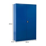 thumbnail of PROREGAL Stahlschrank BEE mit 8 lackierten Fachböden | HxBxT 195x120x42cm | Blau-Blau | Werkstattschrank Werkzeugschrank Aktenschrank Universalschrank