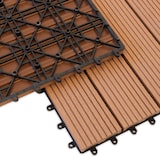 thumbnail of Klickfliesen Terrassenfliesen WPC Royal - 30 x 30 cm - Drainagefunktion - Witterungsbeständig // Hellbraun