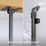 thumbnail of ONKRON TV Deckenhalterung 32"-80", 68 kg max, VESA 600x400, höhenverstellbar, schwenkbar, neigbar, N2L-B Schwarz