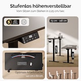 thumbnail of Elektrischer Schreibtisch 140x60x73-118cm schwarz