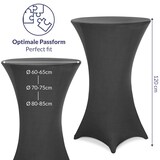 thumbnail of DETEX® Stehtischhusse 5er Set Anthrazit Grau 70-75cm Verstärkter Fußbereich 30°C Waschbar Stehtisch Hussen Stretch Bezug