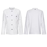 thumbnail of 227 - Kochjacke Westernstyle, langarm, Druckknöpfe : weiß 65% Polyester 35%Baumwolle 220 g/m² L