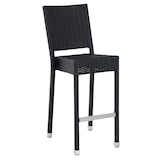 thumbnail of METRO Professional Taburete apilable Barbados, ratán sintético, negro