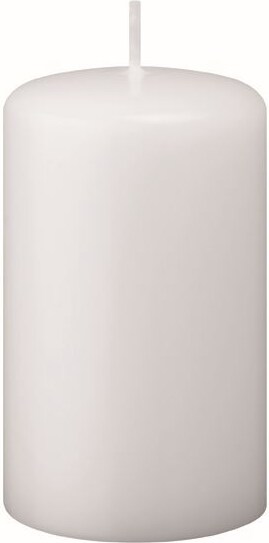Flachkopf-Stumpenkerzen Weiß 80 x Ø 60 mm, 4 Stück