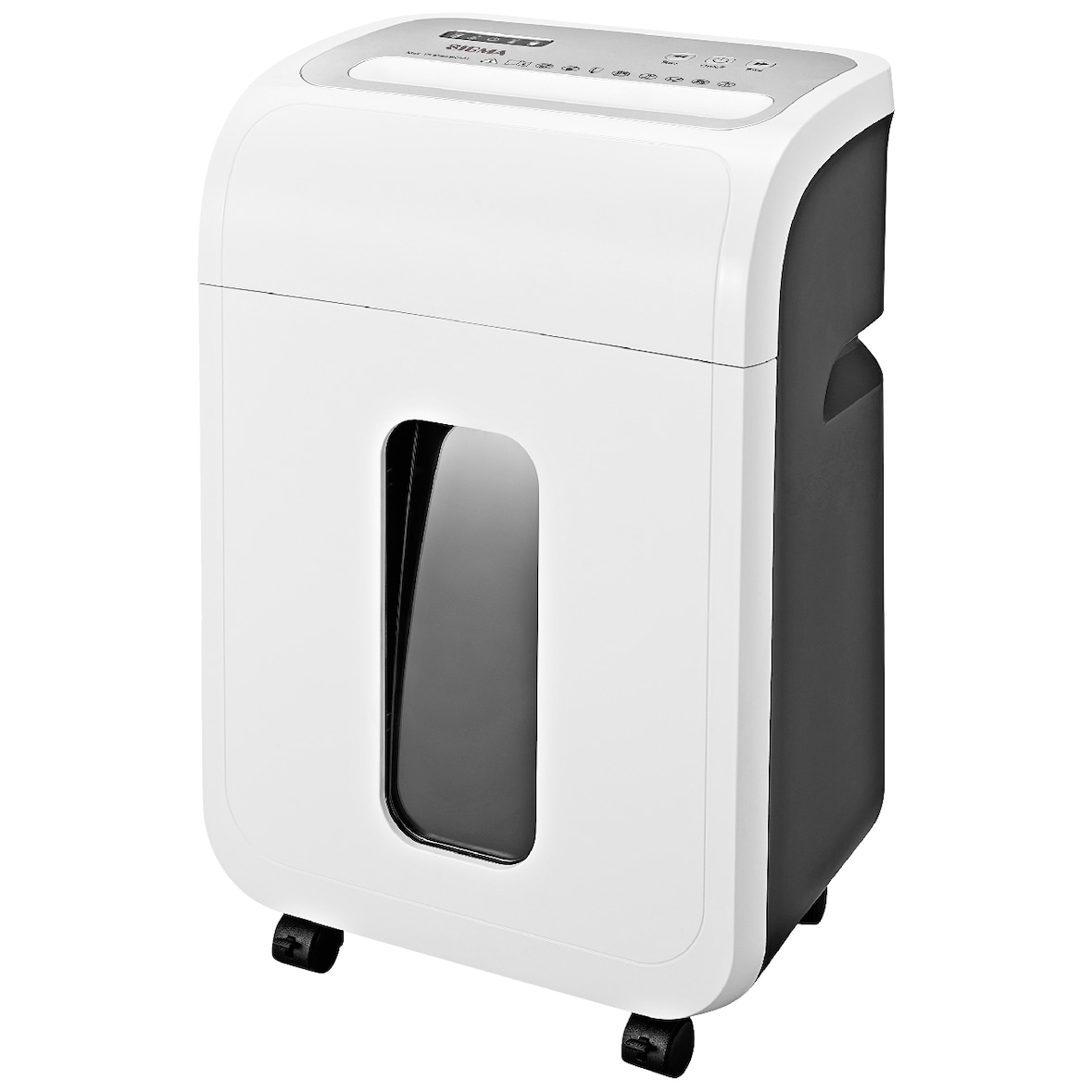 SIGMA Papierversnipperaar PCC465, kunststof, 4 x 38 mm, 20 L, wit