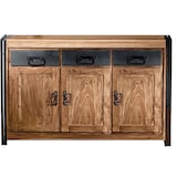 thumbnail of SIT Möbel Sideboard | aus Akazie-Holz | 3 Schubladen und 3 Türen | natur mit antikschwarz | B 140 x T 40 x H 90 cm | 09203-01 | Serie PANAMA