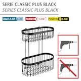 thumbnail of WENKO Wandregal 2 Etagen Classic Plus Black