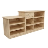 thumbnail of LES ARTISANS DU BOIS Comptoir Premier teinté verni cotonnade en bois massif L190 x P52 x H100 cm