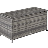 thumbnail of tectake Coffre de rangement avec cadre en aluminium et roues 297l, 117x54x64cm - gris - 404555