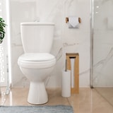 thumbnail of Relaxdays Toilettenpapierhalter Set, Bambus, 4 Rollen, WC-Rollenhalter Wandmontage & Ersatzrollenhalter stehend, natur