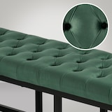 thumbnail of Banco Polson Terciopelo Negro Verde/150 cm