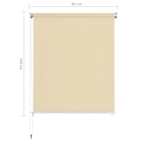 thumbnail of vidaXL Außenrollo Creme 80x140 cm HDPE