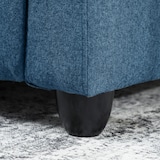 thumbnail of HOMCOM Poltrona Reclinabile Manualmente con Poggiapiedi Tessuto Blu