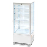 thumbnail of Cleiton® Vitrina Pastelera Expositora Refrigerada Vertical 4 Estantes 1 Puerta Blanca 100 Litros Ventilada | Vitrina Sobremesa Cristal Recto