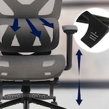 thumbnail of Chaise de bureau Reston Noir / Gris