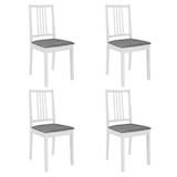 thumbnail of Chaises à manger avec coussins lot de 4 blanc bois solide Modèle Vega StudioDesk Ligne
