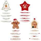 thumbnail of 4tlg Keksteller Set Patisserie Weihnachten Tanne Stern Lebkuchenmann Haus Snack