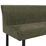 thumbnail of Eckbank HWC-O82, Esszimmerbank Bank, Öko-Tex (310g/m²) Chenille Stoff/Textil Metall 159x210cm ~ grün