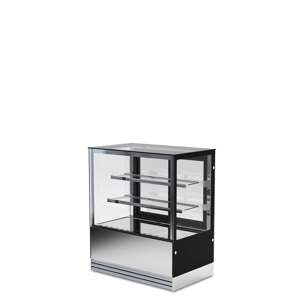 Banco pasticceria quattro lati vetro ventilato, porte scorrevoli DELUXE 92 PSV grigio