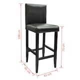 thumbnail of Helloshop26 - Set di quattro sgabelli da bar di design con seduta in similpelle nera 1202063