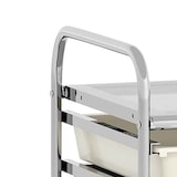 thumbnail of COSTWAY Carrinho com rodas com 12 gavetas empilháveis, contentor com rodas com estrutura e prateleira em metal, 64 x 38 x 62 cm (preto misto)