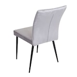 thumbnail of Eetkamerset HWC-K16, set van 4 stoelen + bankje Eetkamerset, fluweel metaal ~ lichtgrijs