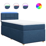 thumbnail of vidaXL Boxspringbett mit Matratze Blau 100x200 cm Stoff
