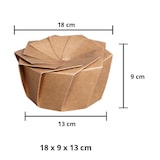 thumbnail of LELU - CA407CK - (Pack de 100 ud) - Recipiente de un sólo uso para delivery premium LOTUS - 1,6 L - 18 x 9 cm (13 cm Ø base) - Beige